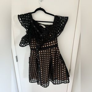 Black Self-Portrait Cocktail Dress